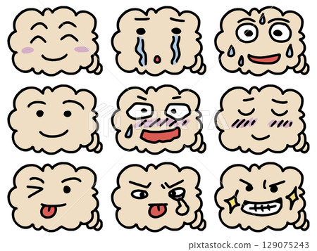 手繪風格語音泡泡流行插圖集:雲類型2 手繪風格語音泡泡流行插圖集:雲類型2 129075243