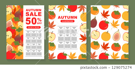 秋季水果傳單範本集 秋季水果傳單範本集 129075274