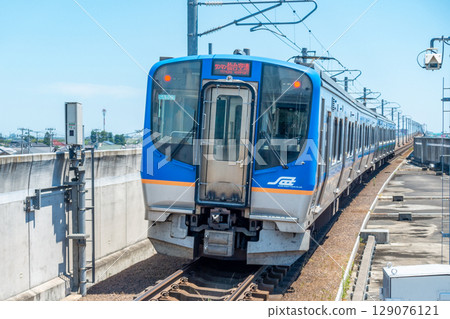 Morisekinoshita Station, Sendai Airport Access Line, SAT721 series, bound for Sendai Airport, trackbed, elevated 129076121