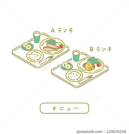 學生餐廳/教師插畫 129076259