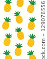 Simple pineapple seamless pattern 129076556