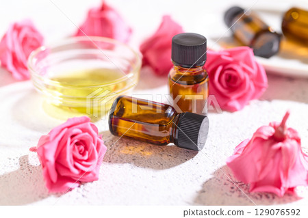 Aromatherapy oil rose Aromatherapy oil rose 129076592