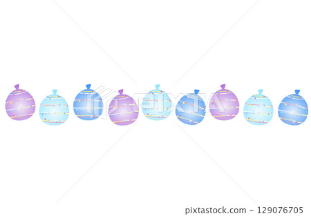 蓬鬆水氣球線藍色 129076705