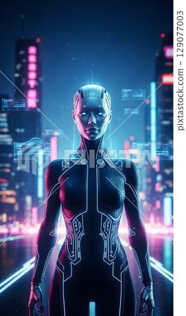 在網路空間工作的女性 在網路空間工作的女性 129077003