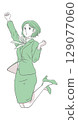 女員工跳躍 129077060
