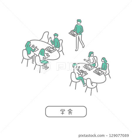 Student cafeteria/illustration for teachers Student cafeteria/illustration for teachers 129077089