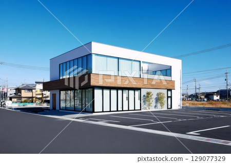 時尚的店鋪設計 129077329