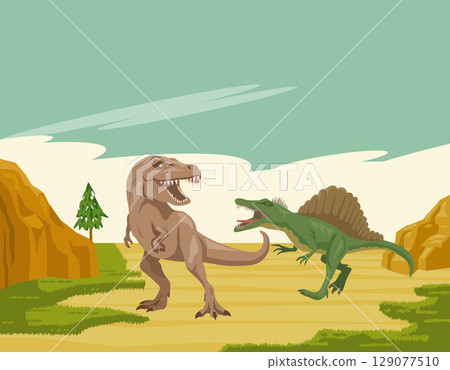 恐龍時代的插圖 129077510