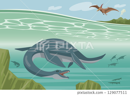 恐龍時代的水下影像 恐龍時代的水下影像 129077511