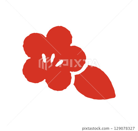 New Year's card stamp icon 129078327