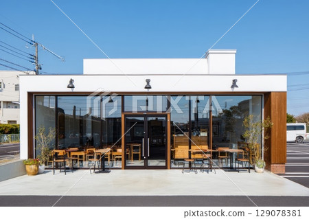 時尚的商店外觀 時尚的商店外觀 129078381