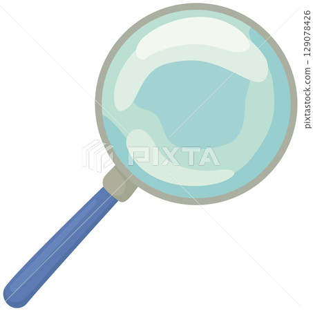 Simple magnifying glass illustration vector material 129078426