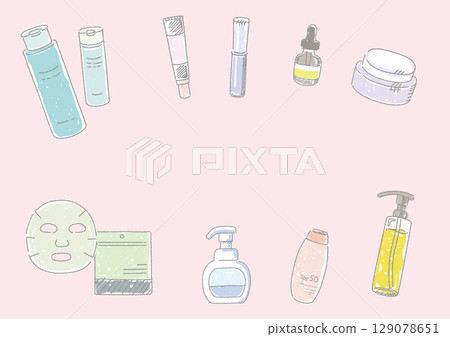 皮膚護理背景插圖 129078651