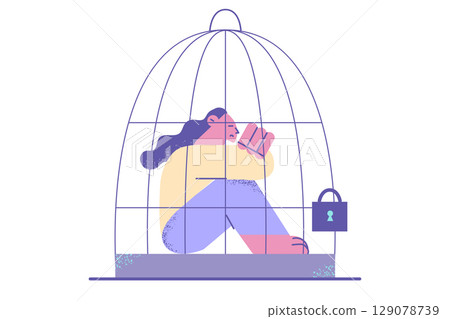 Depression, abuse, violence concept 129078739