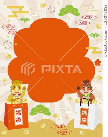 馬和福袋相框 129078852