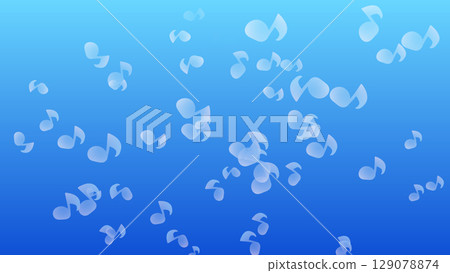 Musical note shaped bubble background_16:9/4K size 129078874