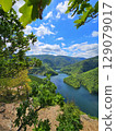 Piatra lui Lucaci hiking trail view over Tarnita Lake. Cluj, Romania 129079017