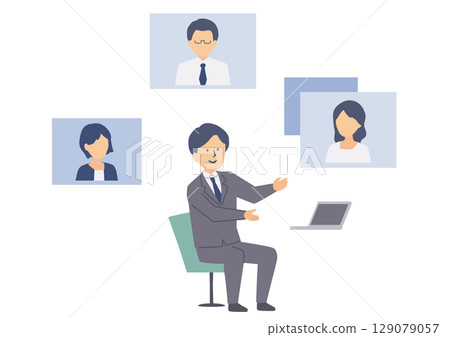Image illustration of online meeting 129079057