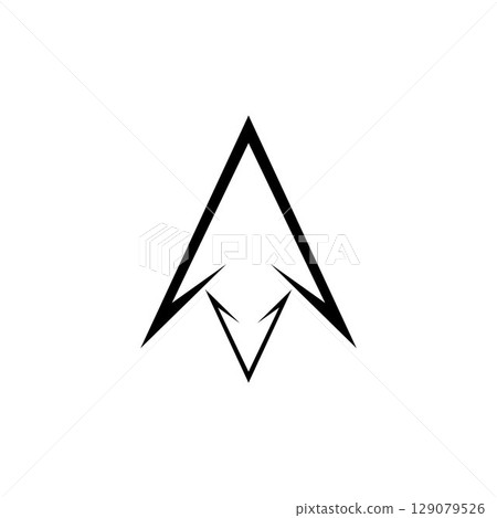 Spear logo vector design template Spear logo vector design template 129079526