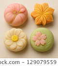 Delicate and cute Japanese sweets, Nerikiri 129079559