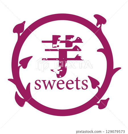 地瓜藤圓框標誌 129079573