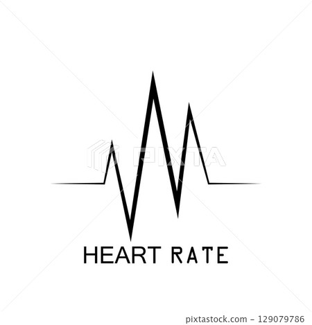 Hearbeat Pulse Icon Vector Illustration Logo Template 129079786