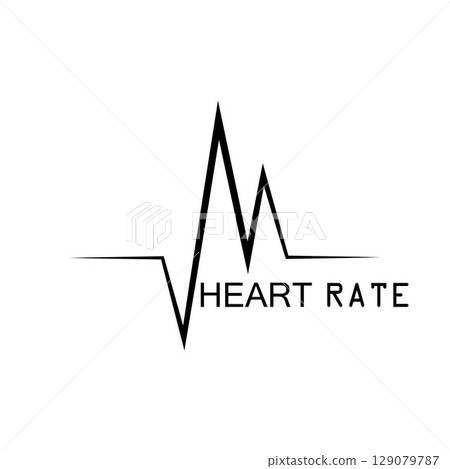 Hearbeat Pulse Icon Vector Illustration Logo Template 129079787