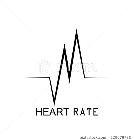 Hearbeat Pulse Icon Vector Illustration Logo Template 129079788