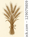 Bakery wheat sign illustration 129079809
