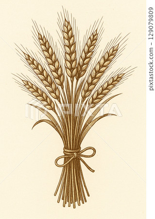 麵包店小麥標誌圖 麵包店小麥標誌圖 129079809