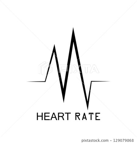 Hearbeat Pulse Icon Vector Illustration Logo Template 129079868