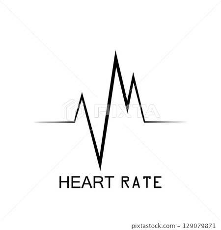 Hearbeat Pulse Icon Vector Illustration Logo Template 129079871