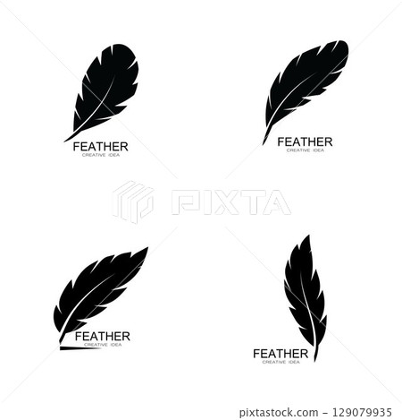 Feather logo vector template 129079935