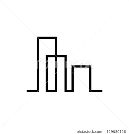 Modern City skyline vector icon background Modern City skyline vector icon background 129080118