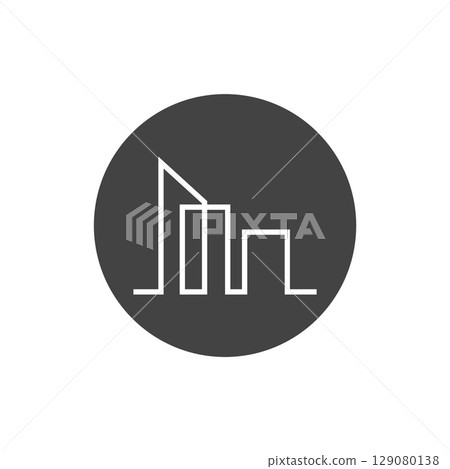 Modern City skyline vector icon background 129080138