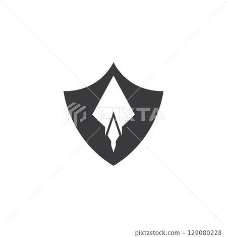 Spear vector illustration icon symbol 129080228