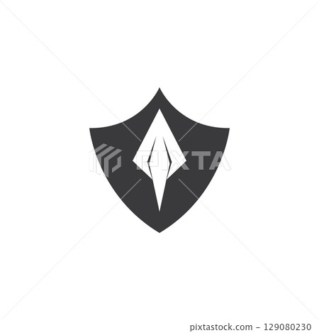 Spear vector illustration icon symbol 129080230
