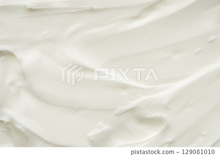 White lotion beauty skincare cream texture cosmetic product background 129081010