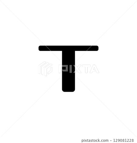 black Meeting wooden table icon design isolated on white background. Business consulting icon in flat style design. Vector illustration 129081228