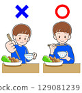 Dining etiquette: How to hold chopsticks and bowls 129081239