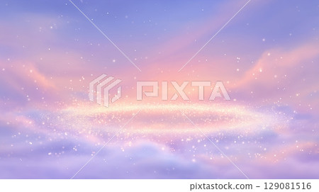 漂浮在雲層之上的夢幻舞台,閃耀的晨空 漂浮在雲層之上的夢幻舞台,閃耀的晨空 129081516