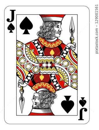 Jack of Spades Design from Deck of Playing Cards Jack of Spades Design from Deck of Playing Cards 129081561