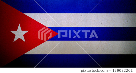 Flag of Cuba on a paper Flag of Cuba on a paper 129082201