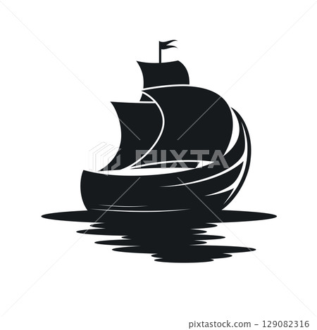 ocean ship logo 129082316