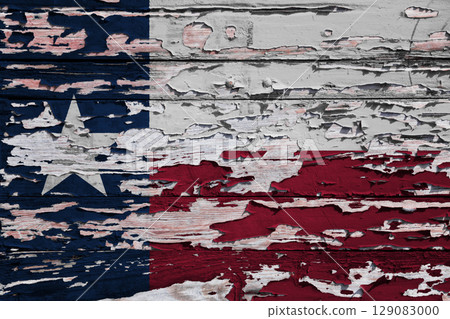 Flag of Texas painted on a board 129083000