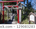 The torii gate of Railway Shrine at the highest point on the railway 129083283