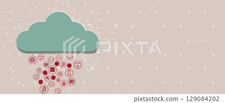Cloud futuristic concept technology background and network security Cloud futuristic concept technology background and network security 129084202