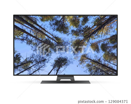 Smart tv with forest wallpaper Smart tv with forest wallpaper 129084371