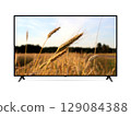Smart tv with wheat field on screen 129084388