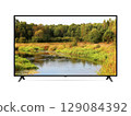 Smart tv with small river on screen 129084392
